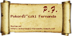 Pokoráczki Fernanda névjegykártya